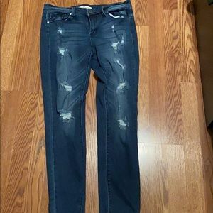 Dark blue washed jeans